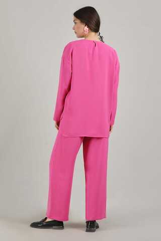 Bound Ruffle Detailed Set Fuchsia - 5