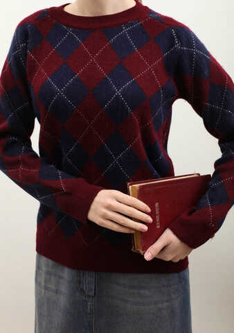 Baklava Desen Kazak Bordo - 3