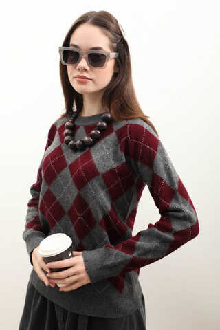 Baklava Desen Kazak Gri - 4