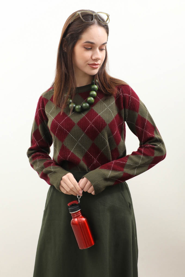 Baklava Desen Kazak Haki - 3