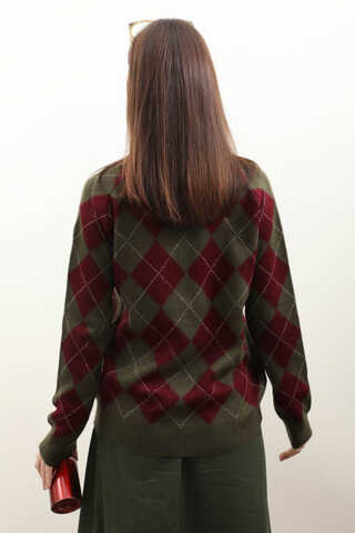 Baklava Desen Kazak Haki - 5