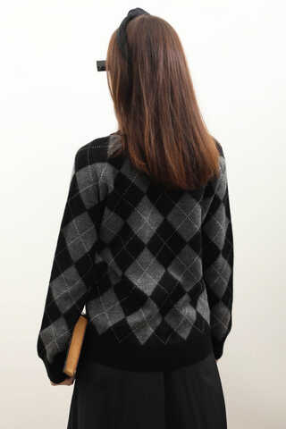 Baklava Desen Kazak Siyah - 6