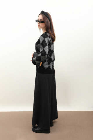 Baklava Desen Kazak Siyah - 7