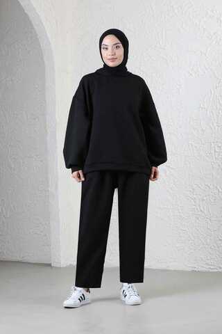 Baklava Patterned Sweat Suit Black - 3