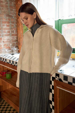 Balıkçı Yaka Hırka Taş - 12