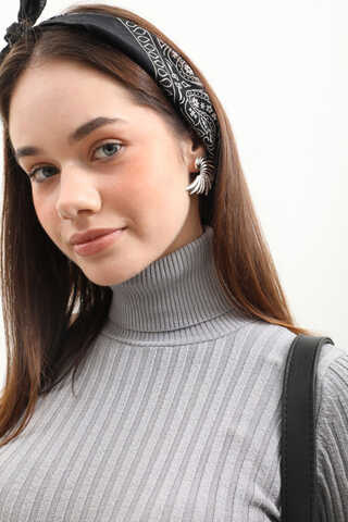 Balıkçı Yaka Triko Body Gri - 7