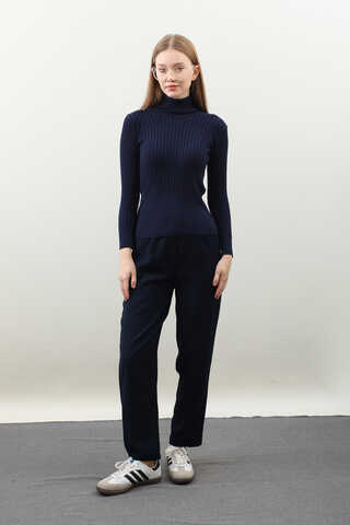 Balıkçı Yaka Triko Body Lacivert - 2