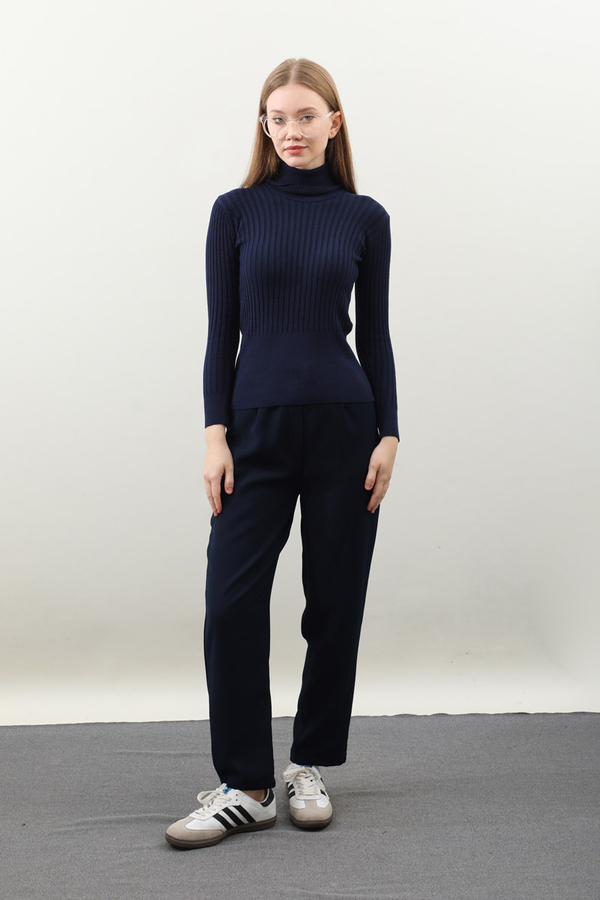 Balıkçı Yaka Triko Body Lacivert - 2