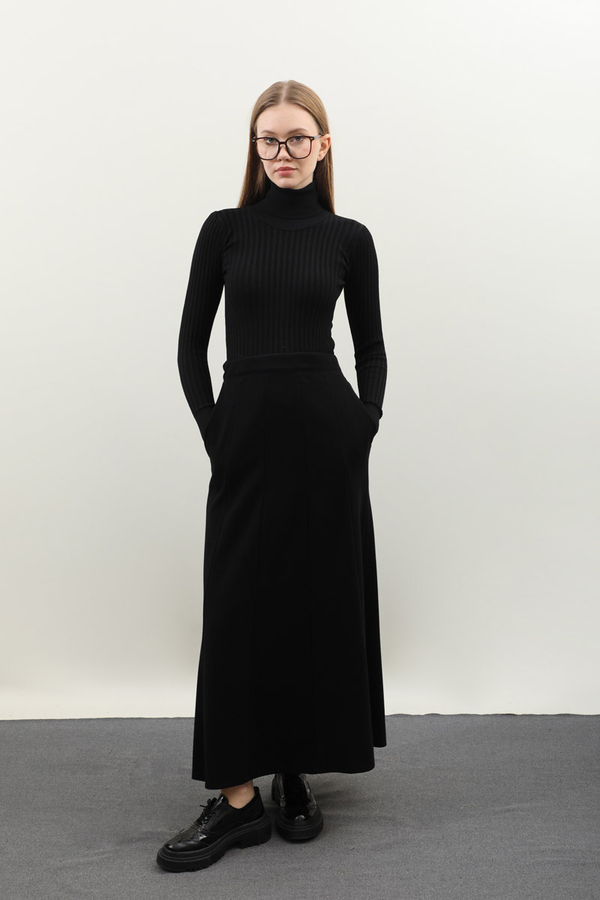 Balıkçı Yaka Triko Body Siyah - 1