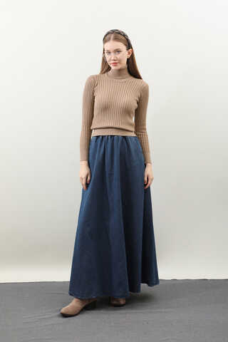 Balıkçı Yaka Triko Body Taba - 1