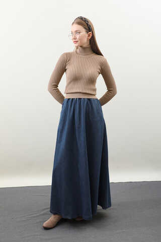 Balıkçı Yaka Triko Body Taba - 2