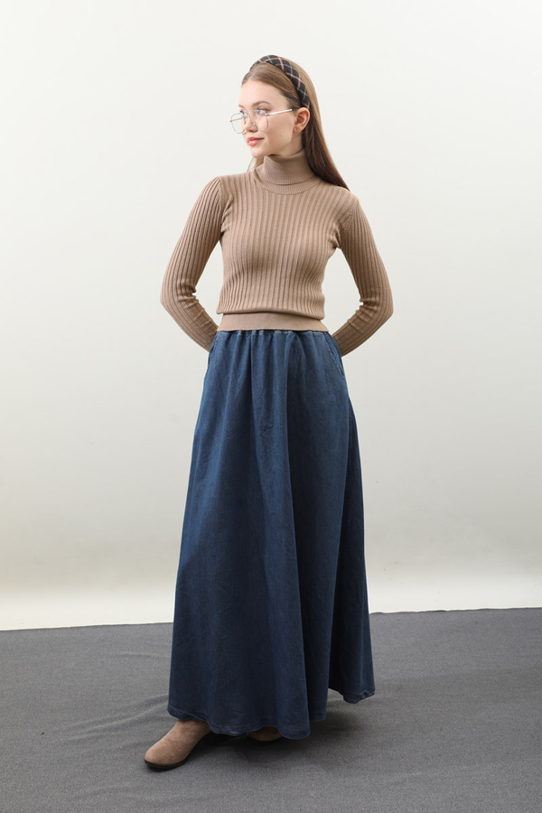 Balıkçı Yaka Triko Body Taba - 2