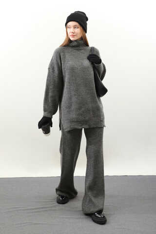 Balıkçı Yaka Triko Takım Antrasit - 2