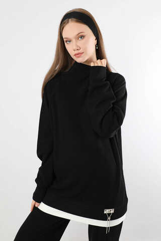 Balıkçı Yaka Triko Takım Siyah - 2