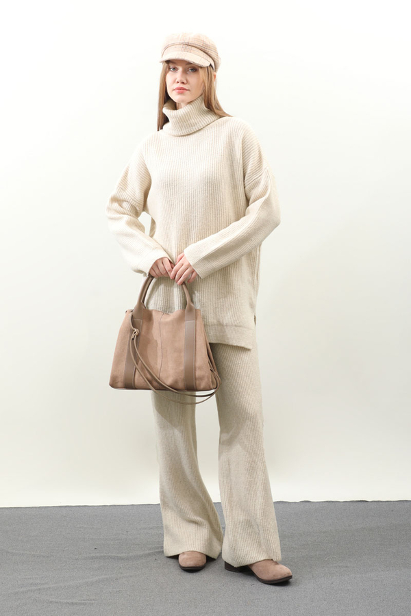 Balıkçı Yaka Triko Takım Taş - 2