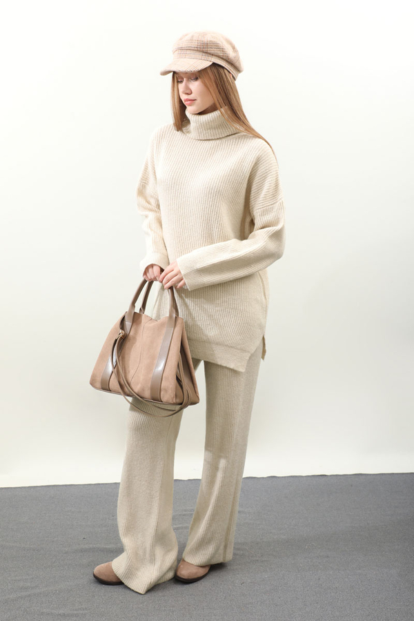 Balıkçı Yaka Triko Takım Taş - 5