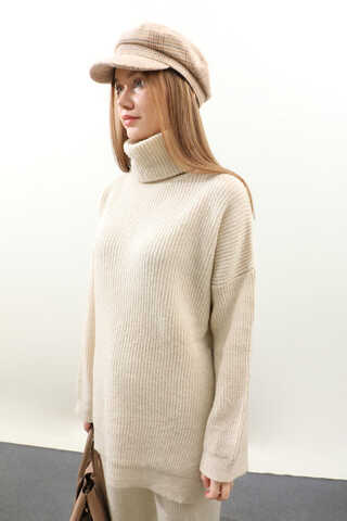 Balıkçı Yaka Triko Takım Taş - 6