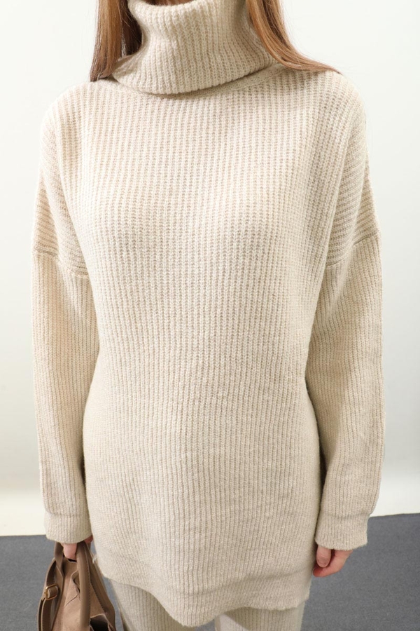 Balıkçı Yaka Triko Takım Taş - 7