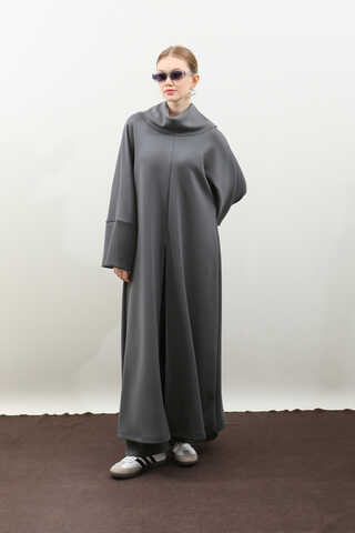 Balıkçı Yaka Tunik Takım Antrasit - 11