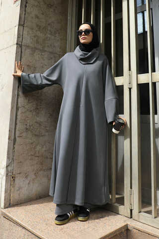 Balıkçı Yaka Tunik Takım Antrasit - 1