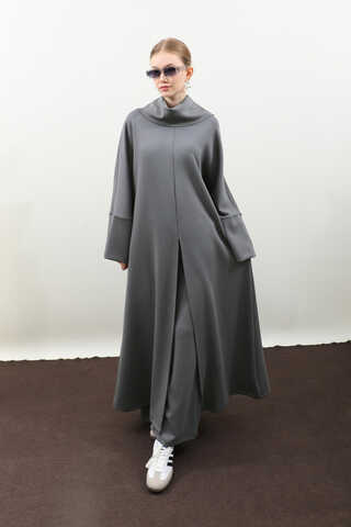 Balıkçı Yaka Tunik Takım Antrasit - 14