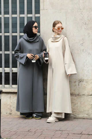 Balıkçı Yaka Tunik Takım Antrasit - 6