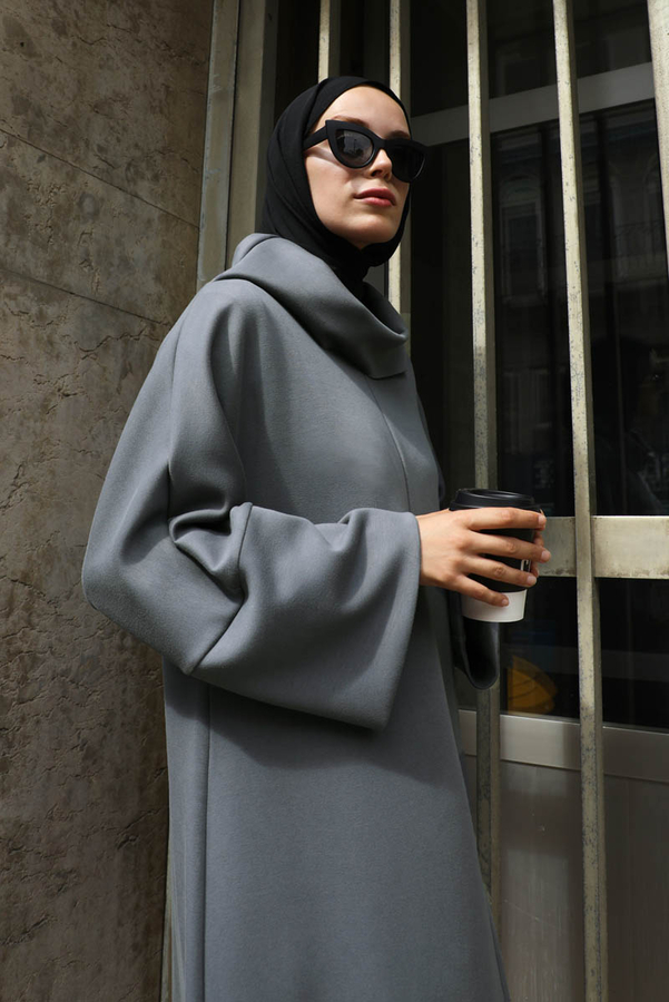 Balıkçı Yaka Tunik Takım Antrasit - 3