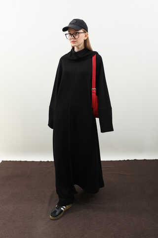 Balıkçı Yaka Tunik Takım Siyah - 4