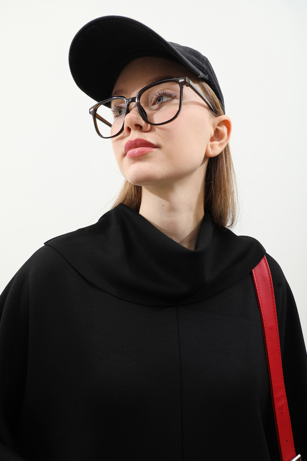 Balıkçı Yaka Tunik Takım Siyah - 7