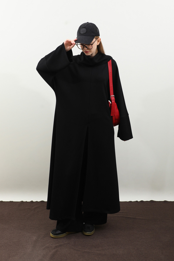 Balıkçı Yaka Tunik Takım Siyah - 1