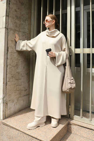 Balıkçı Yaka Tunik Takım Taş - 2