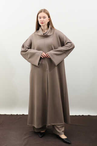 Balıkçı Yaka Tunik Takım Toprak - 3