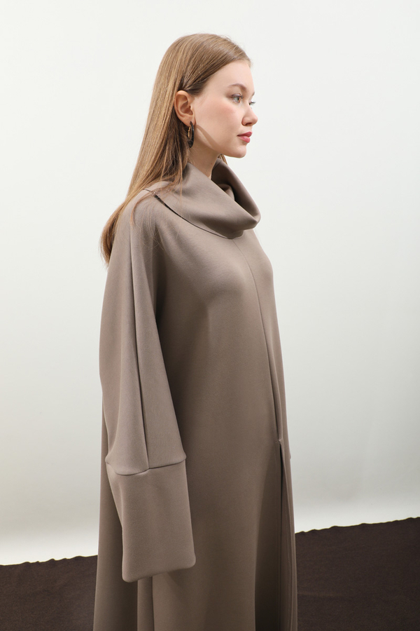 Balıkçı Yaka Tunik Takım Toprak - 6