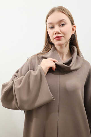 Balıkçı Yaka Tunik Takım Toprak - 7