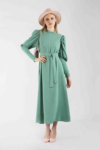 Balloon Sleeve Dress Mint - 1