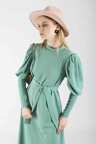 Balloon Sleeve Dress Mint - 2