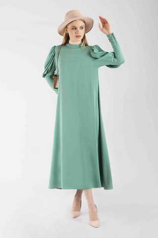 Balloon Sleeve Dress Mint - 3