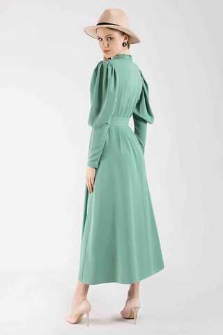Balloon Sleeve Dress Mint - 5