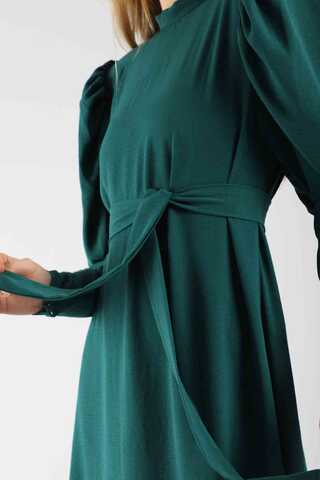 Balloon Sleeve Dress Oil - 4