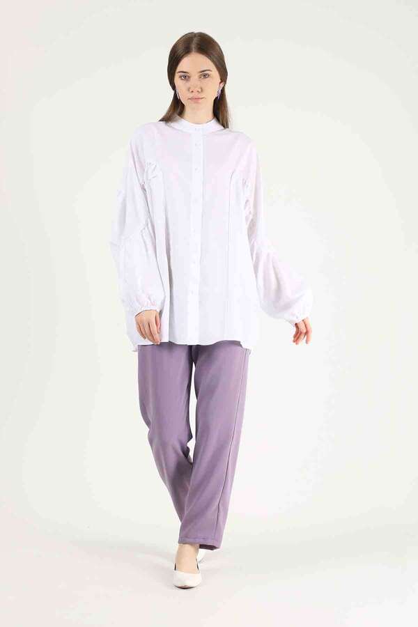 Balloon Sleeve Shirt Ecru - 2