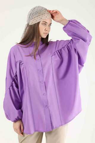 Balloon Sleeve Shirt Lilac - 1