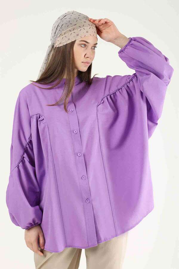 Balloon Sleeve Shirt Lilac - 1
