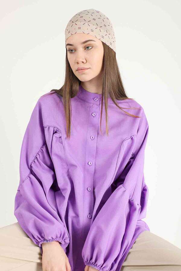 Balloon Sleeve Shirt Lilac - 3