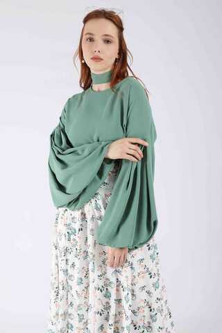 Balloon Sleeve Skirt Suit Mint - 2