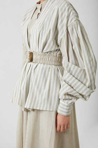 Balon Kol Çizgili Jile Takım Taş - 13