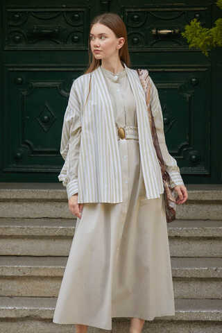 Balon Kol Çizgili Jile Takım Taş - 8