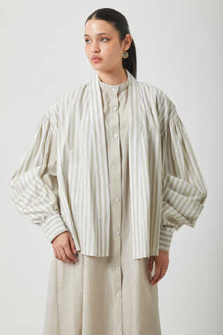 Balon Kol Çizgili Jile Takım Taş - 15