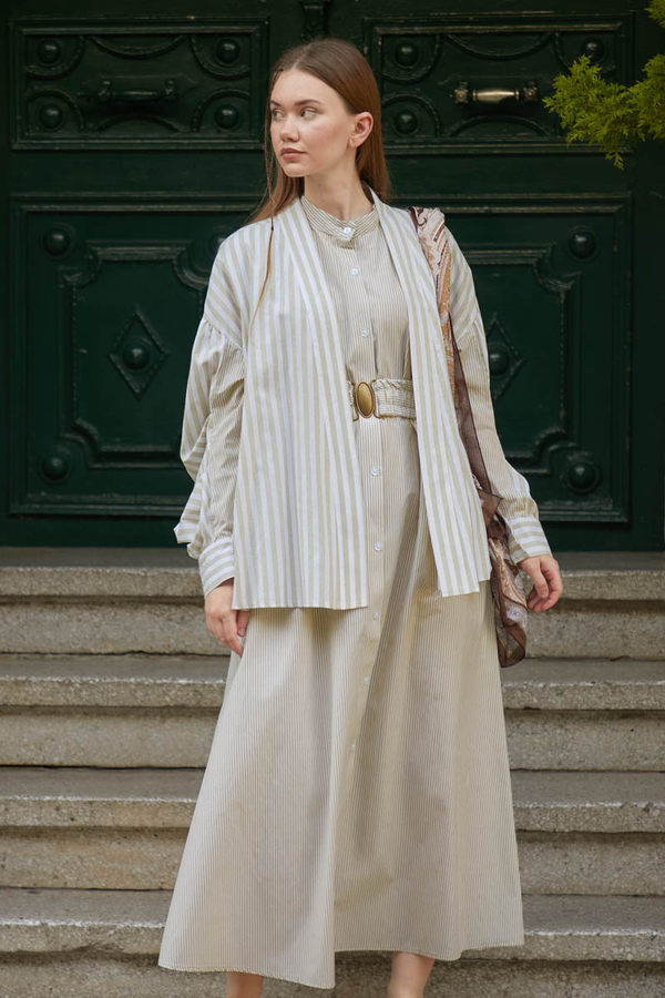 Balon Kol Çizgili Jile Takım Taş - 8