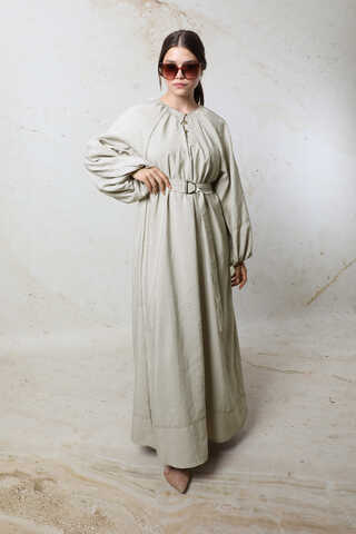 Balon Kol Elbise Taş - 2