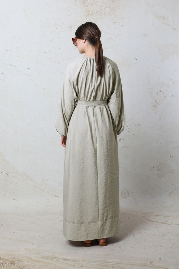 Balon Kol Elbise Taş - 5